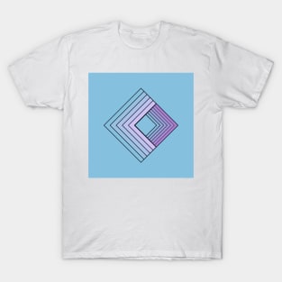 Blue square gradient T-Shirt